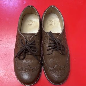 Brown dress shoes. Boys. Size 12